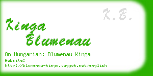 kinga blumenau business card